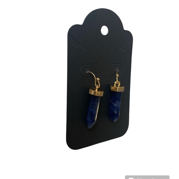New! Sodalite Crystal Chakra Earrings - Picture 8 of 11